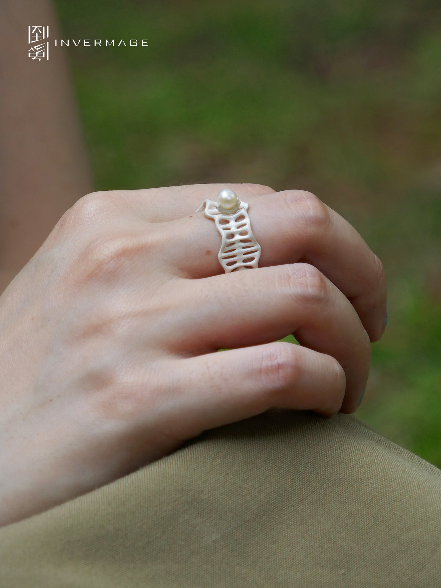 Leaf Vein Adjustable Ring